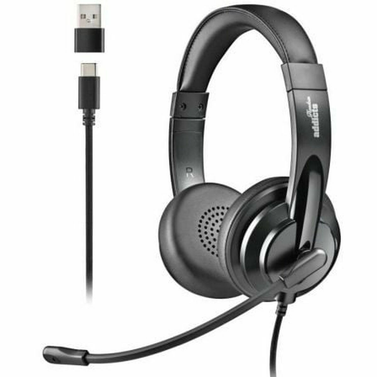 Headphones NGS VOX605USBC Black